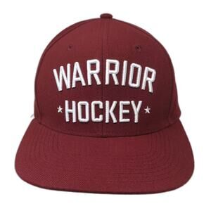 Warrior Hockey Snapback Hat Red White Embroidered OSFA One Size Adjustable